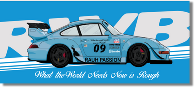 RAUH-Welt Begriff Up Garage Blue Banner Flag