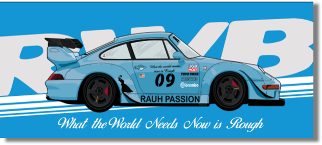 RAUH-Welt Begriff Up Garage Blue Banner Flag