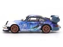 Load image into Gallery viewer, Porsche 911 964 Singer Akiba blue 1:64 Leixin diecast scale model car miniature collectible